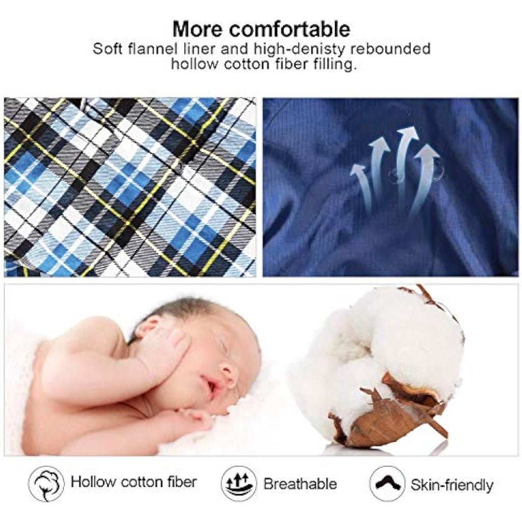REDCAMP XL Cotton Flannel Sleeping Bag with Pillow | 3-4 Season Winter