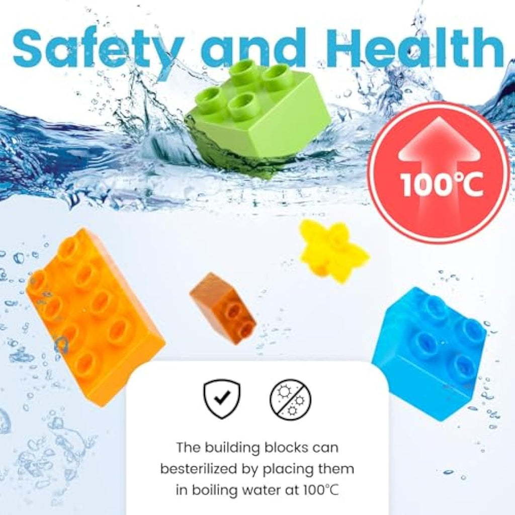 WYSWYG Big Building Block Set – 240 Piece STEM Bricks for Toddlers
