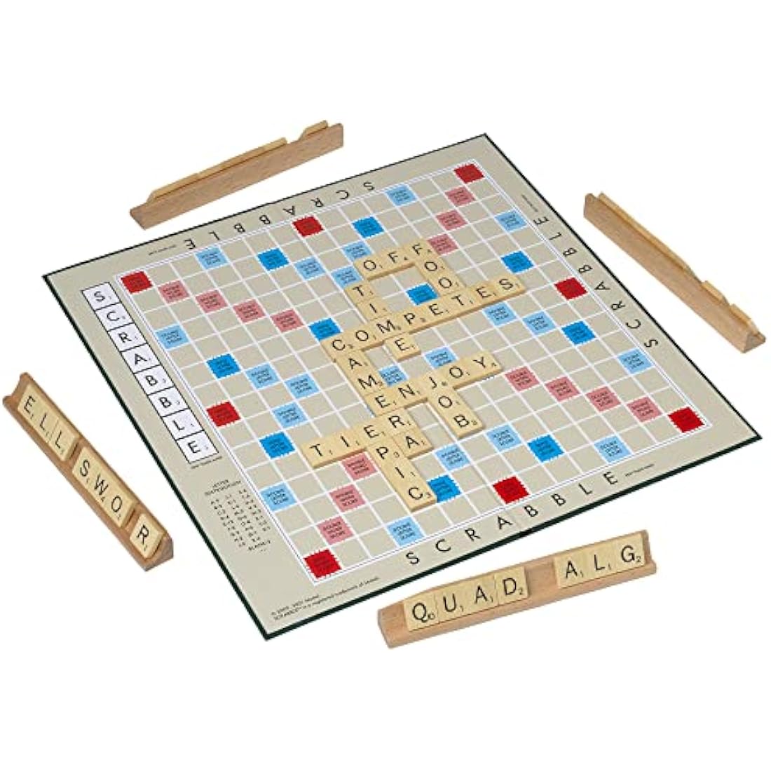 Scrabble Classic Board Game – 1950s Vintage Edition with Wooden Tiles