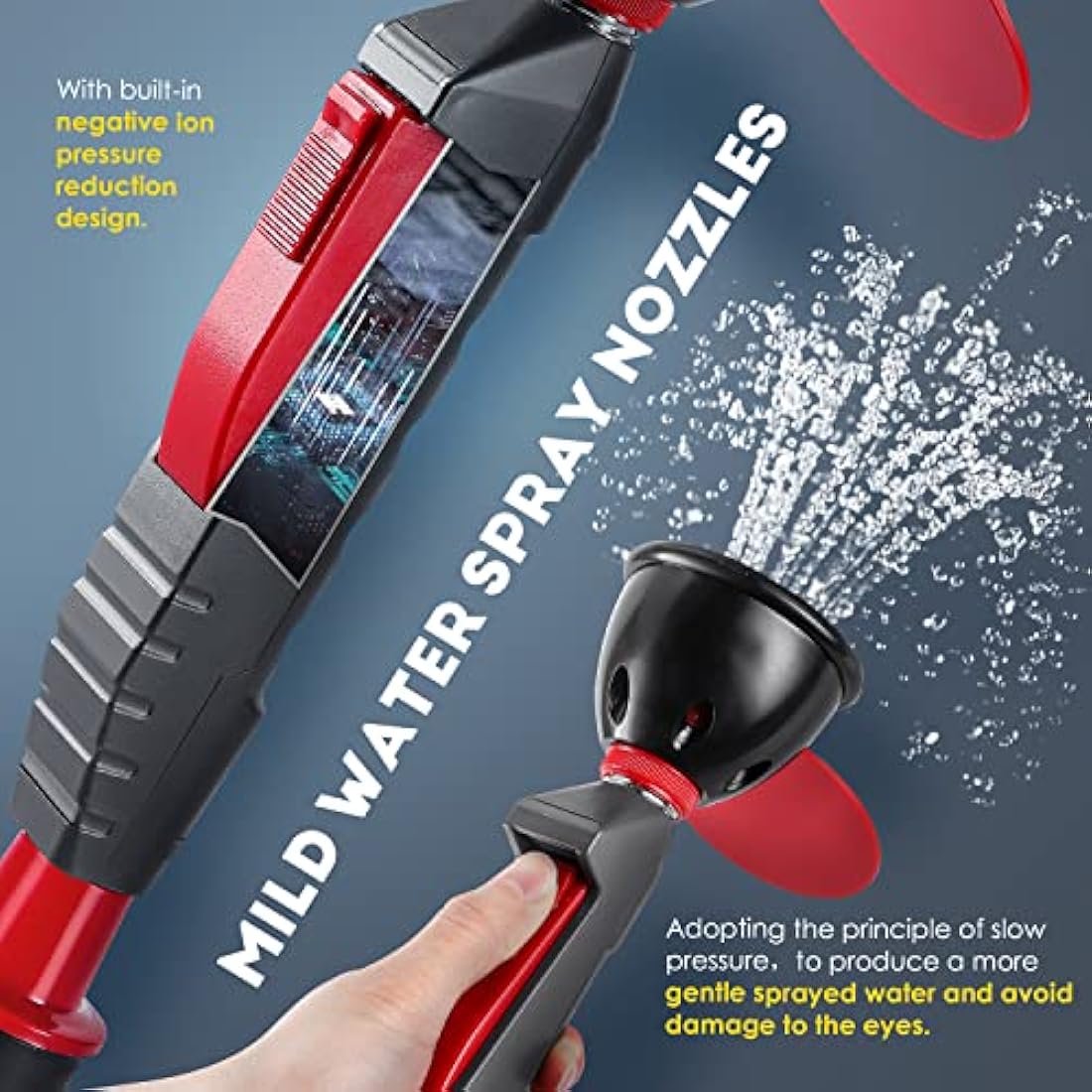 CGOLDENWALL Handheld Emergency Eyewash Station | Single Head Unit