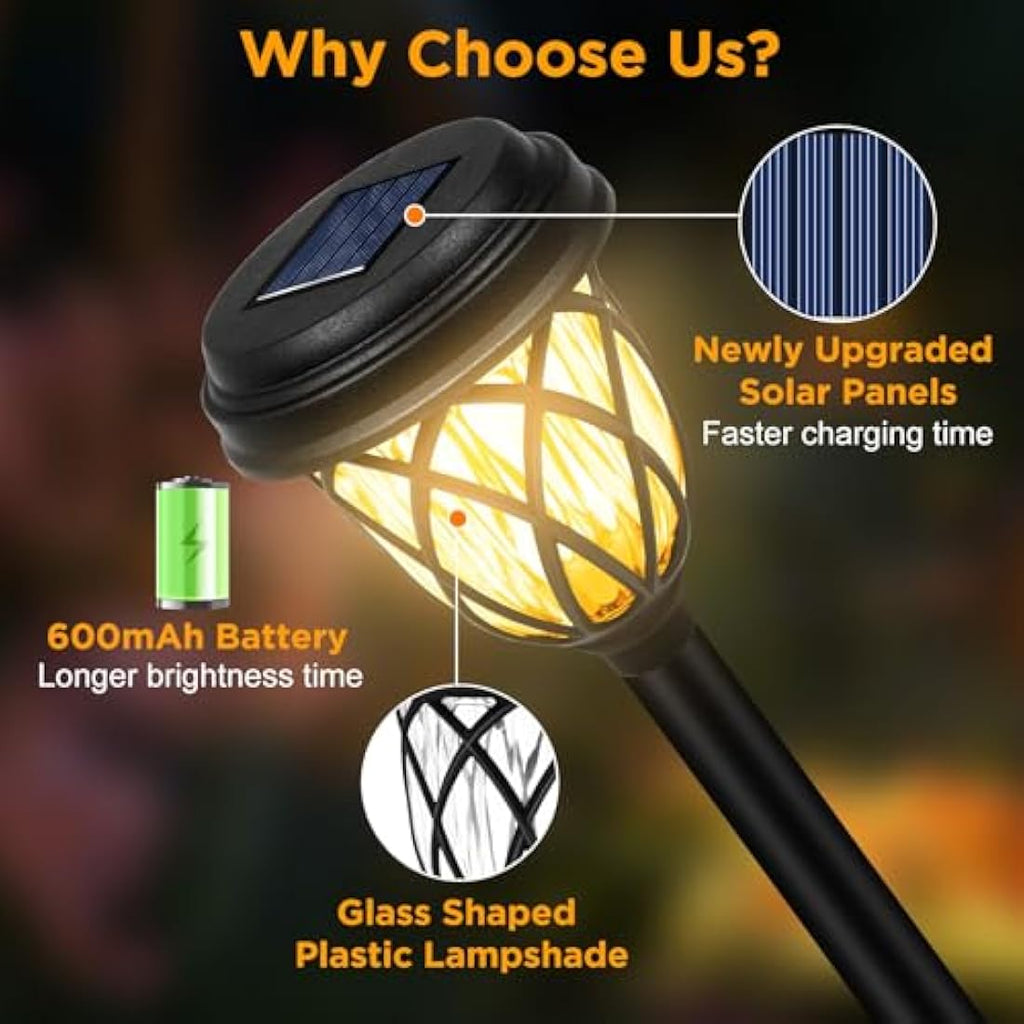 HELESIN Solar Garden Lights – 10 Pack Waterproof LED Pathway Lighting