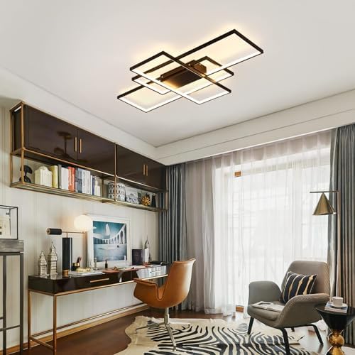 JIINOO 70W Modern Square LED Ceiling Light – Dimmable Flush Mount Fixture