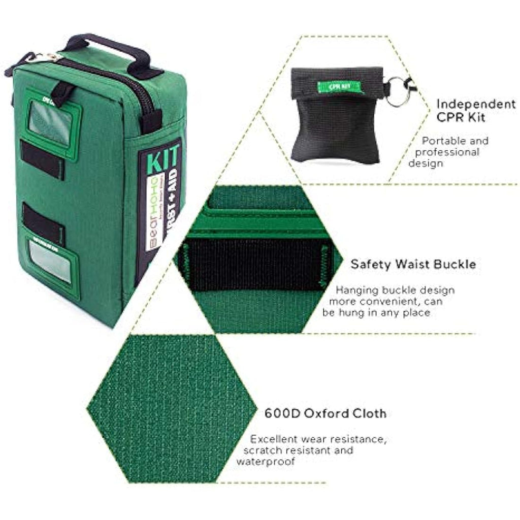 Jolof Store 255PCs First Aid Kit | Labeled Tactical Emergency Trauma Bag