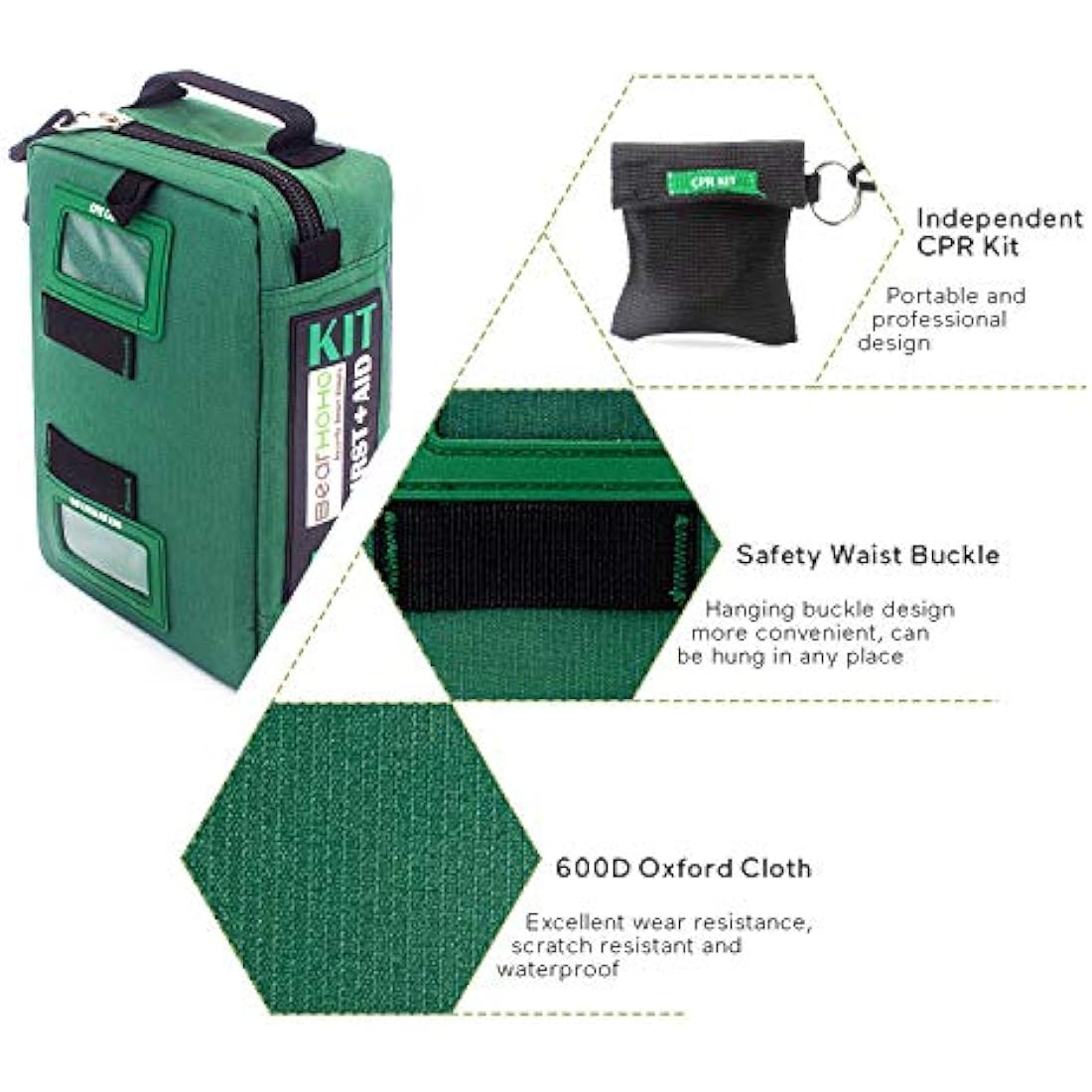 Jolof Store 255PCs First Aid Kit | Labeled Tactical Emergency Trauma Bag