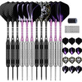 DARTSPACE Steel Tip Darts Set – 12 Pack Professional 22g/24g Metal Darts