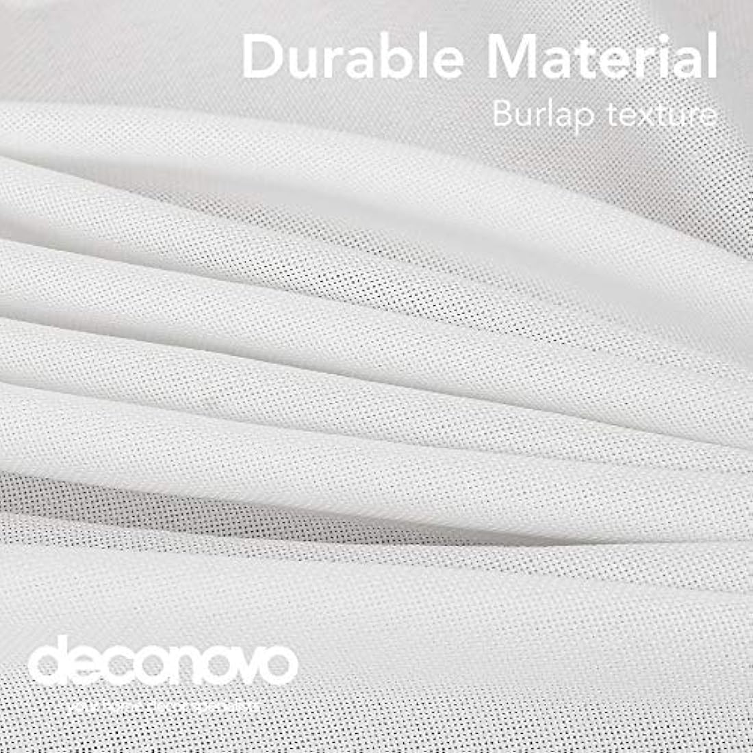 Deconovo Faux Linen Rectangle Tablecloth | Water Resistant – 52x90in