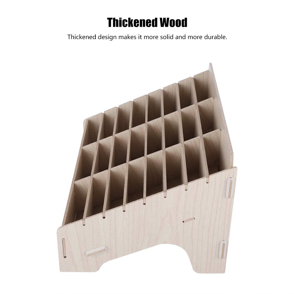 24 Grids Wooden Storage Box Mobile Phone Management Racks Desk Tidy for Watches, Wallets, Coins, Keys Accessories Organizer Storage Container - image 5