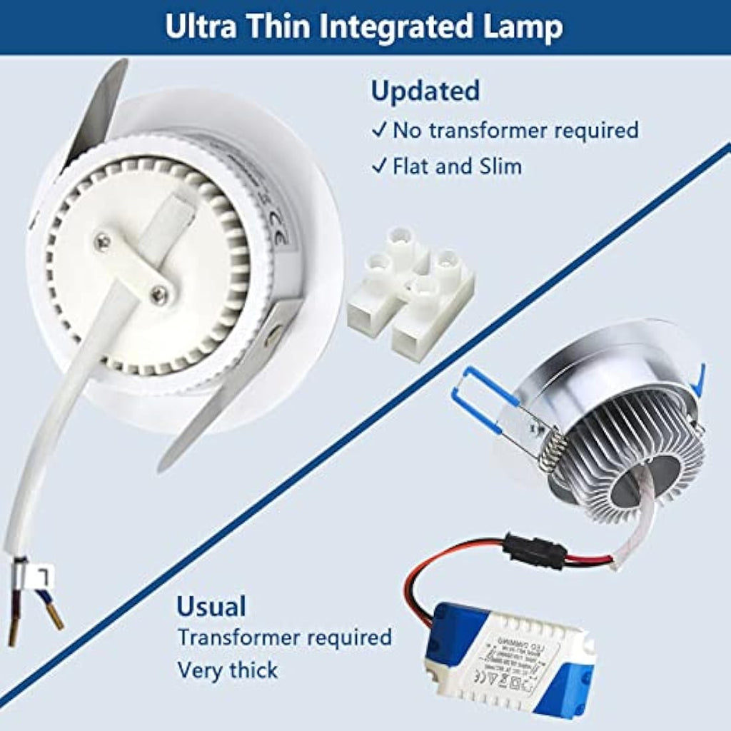 HiBay 20-Pack Ultra Slim LED Downlights | IP44 Waterproof 5W Warm White