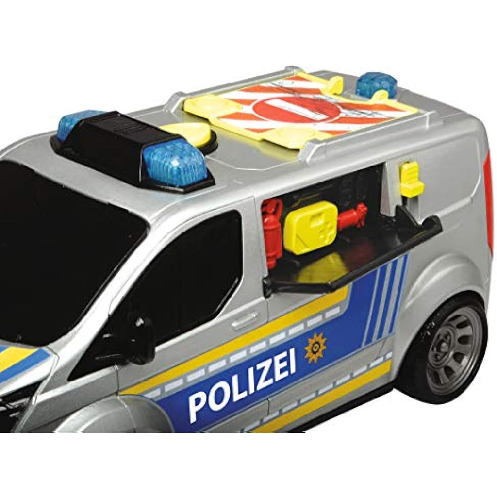 Dickie Toys Ford Transit Police Car – 28cm Toy Van with Siren and Lights