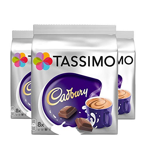Tassimo Cadbury Hot Chocolate Pods - 24 T Discs Capsules (3 Packs)