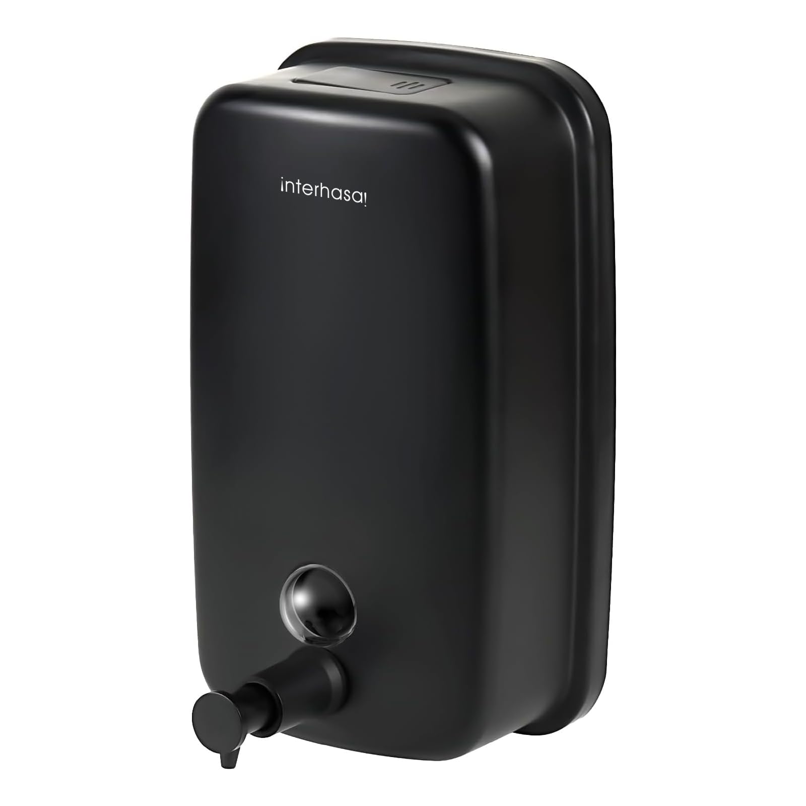 Interhasa! Wall Mount Soap Dispenser - 1000ml Stainless Steel Black