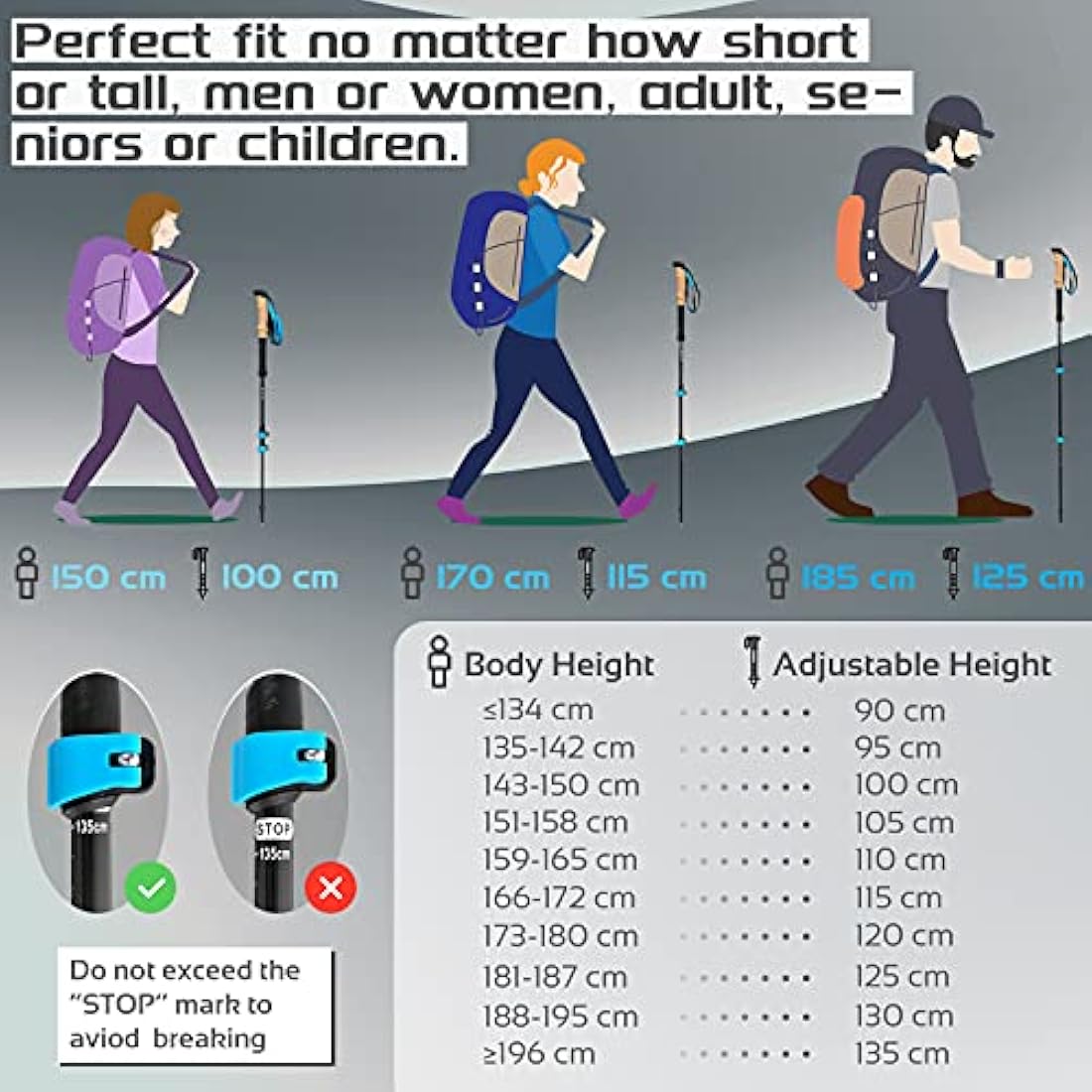 TheFitLife Carbon Fiber Trekking Poles – Ultralight Collapsible Hiking Sticks