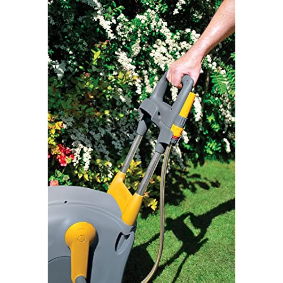 Hozelock Fast Reel Cart | 40m Retractable Hose Reel with Wheels