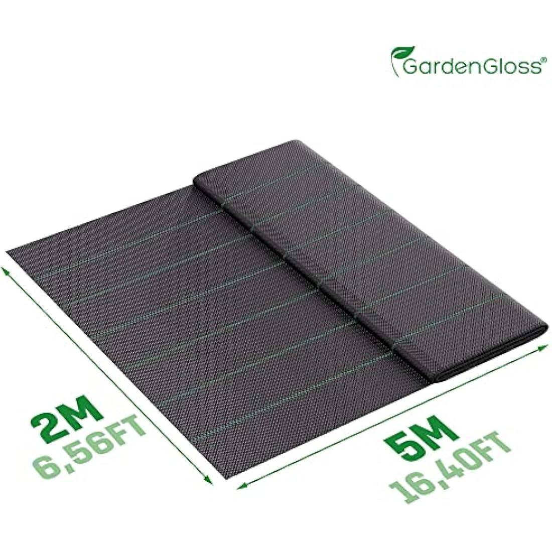 GardenGloss 100gsm Weed Control Fabric – 10m2 Heavy Duty Weed Membrane