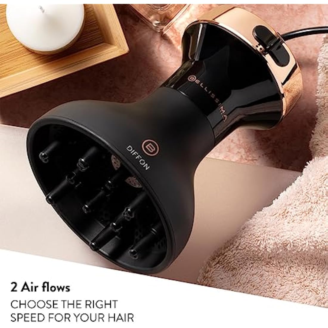 Bellissima Diffon Ionic Hair Diffuser – Ceramic & Argan Oil for Curls