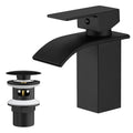BESy Waterfall Bathroom Sink Faucet – Matte Black Stainless Steel Tap