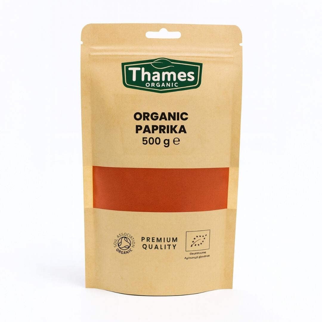 Thames Organic Paprika – Non-GMO Vegan Seasoning, Resealable Bag 500g