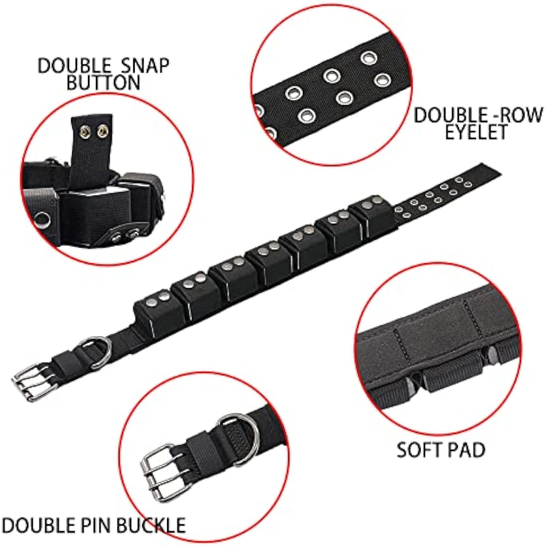 Walktime Tactical Weighted Dog Collar for Muscle Building & Training