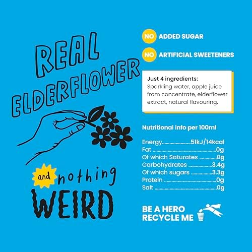 Dalston's Sparkling Elderflower Soda – Low Calorie & Vegan (24 x 330ml)