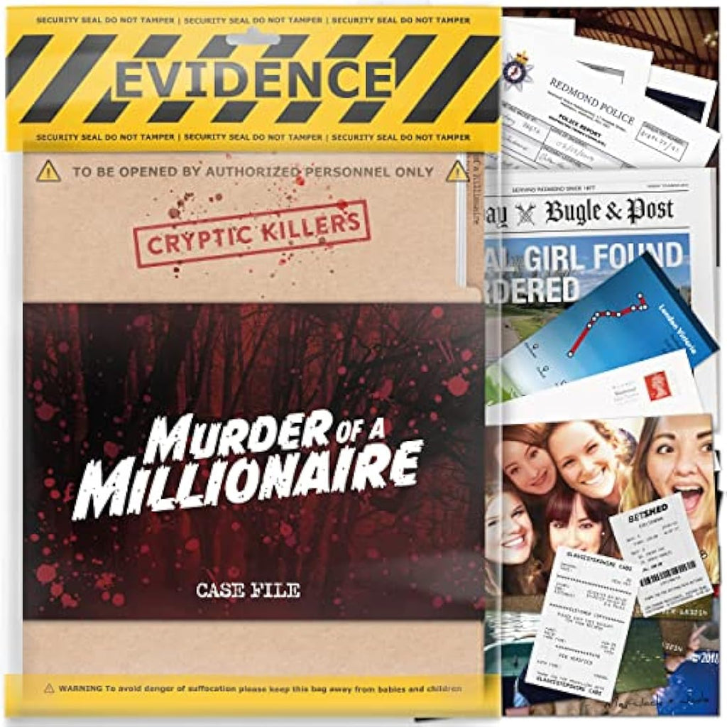 Cryptic Killers Murder of a Millionaire - Cold Case Mystery Detective Game