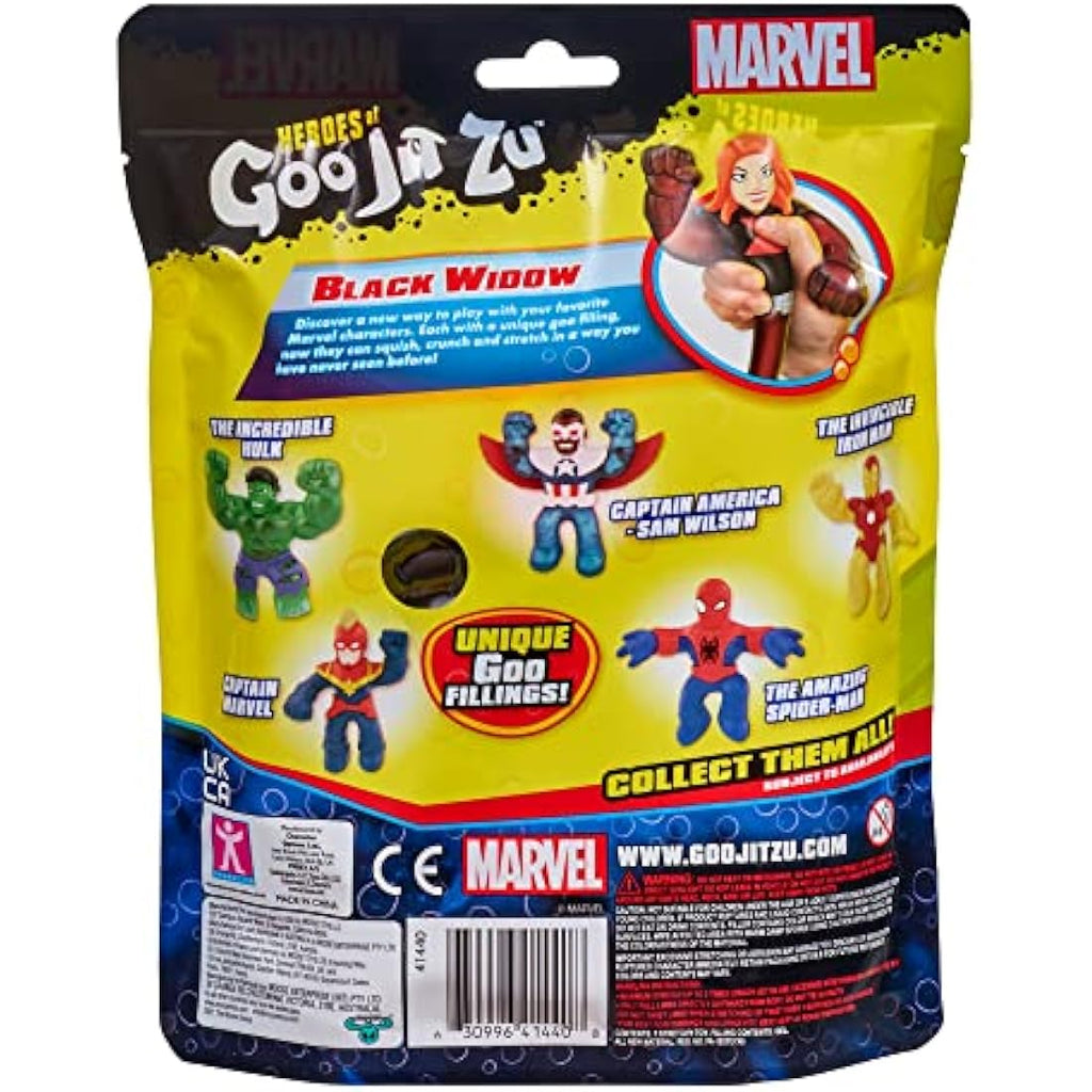 Heroes of Goo Jit Zu Marvel Black Widow – Stretchy 4.5-Inch Figure
