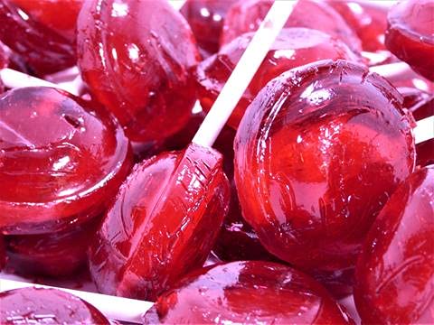 Cherry Mega Lollies – Bulk Hard Candy Lollipops (25 Pack)