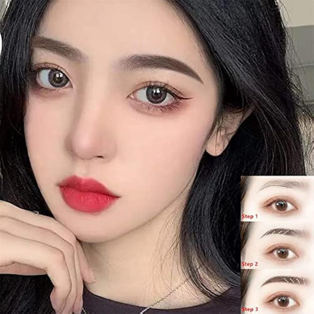 12-Piece Black Eyebrow and Eyeliner Pencil Set - Waterproof