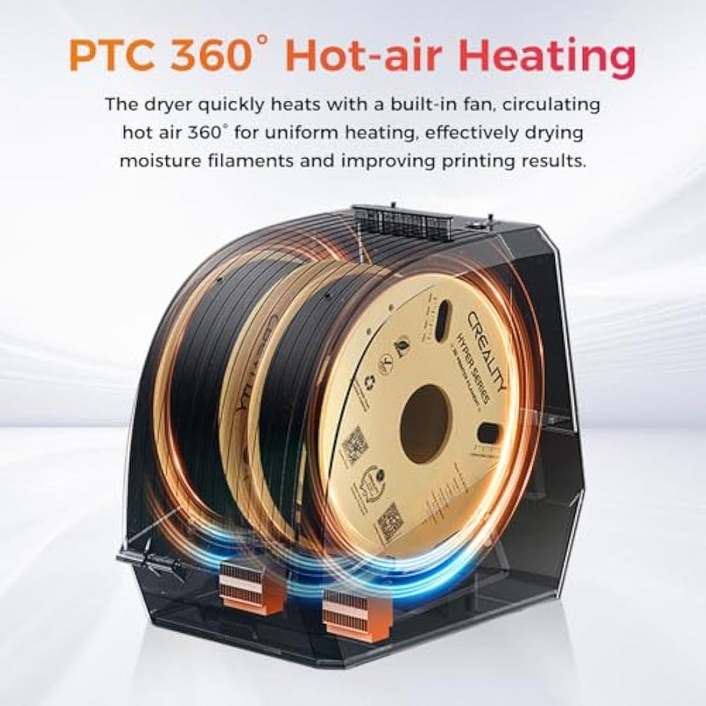 Creality Space PI Filament Dryer Plus | 360° Heating Dual Roll Box