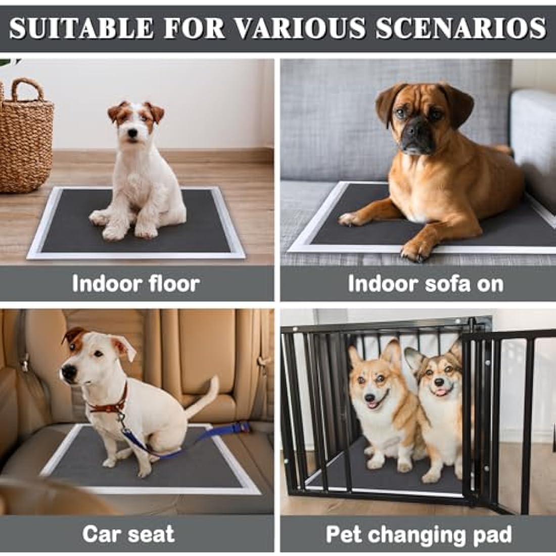 Flying Paws Charcoal Puppy Pads | 60x90cm XL Leakproof Dog Training Pads