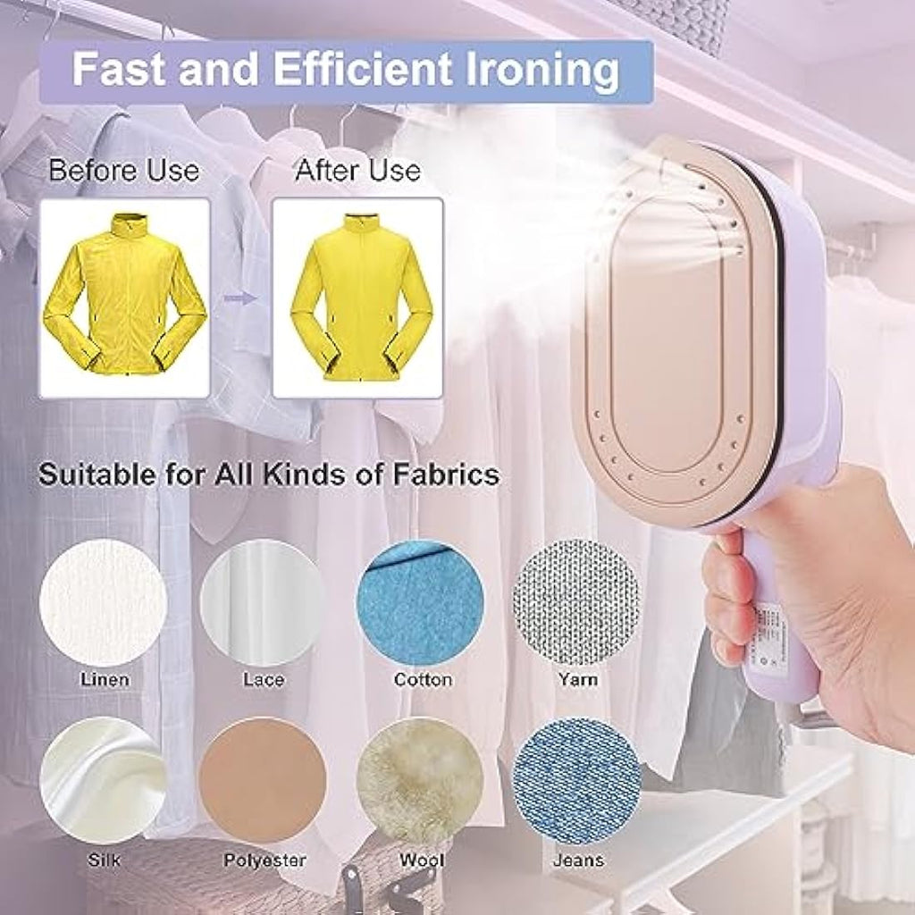 Jolof Store Foldable Travel Steam Iron – 1090W Handheld Mini Garment Steamer