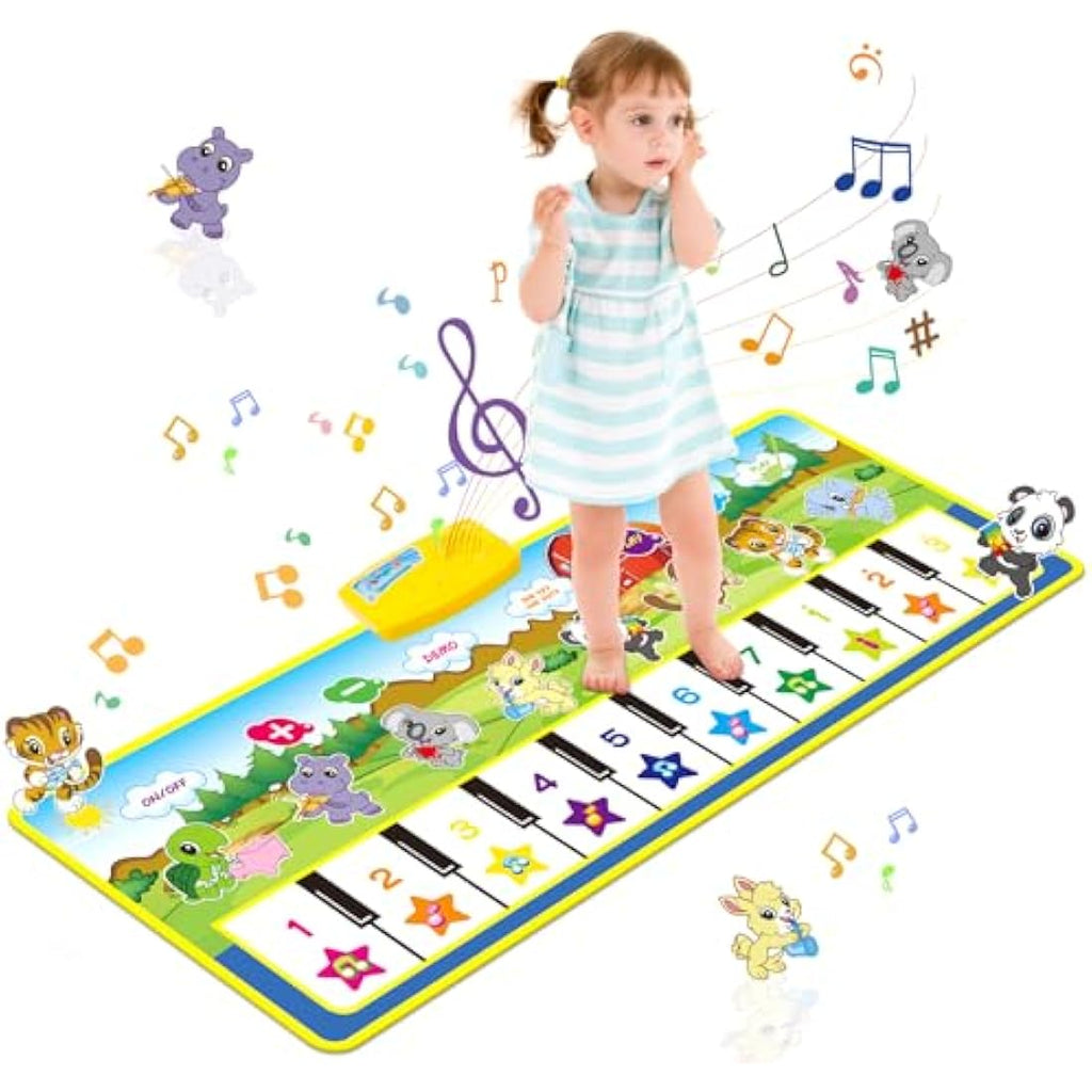 m zimoon Kids Piano Mat | 8 Instrument Musical Dance Floor Mat for Toddlers