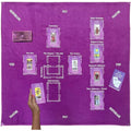 Nevkha Tarot Divination Cloth | Purple Velvet Celtic Cross Mat | 27x27"