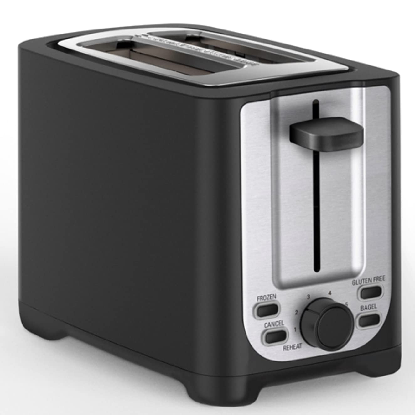 Bella 2-Slice Toaster – Black and Stainless Steel Kitchen Appliance