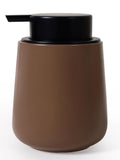 Autumnlife Ceramic Soap Dispenser – 12 oz Modern Refillable Pump - Brown