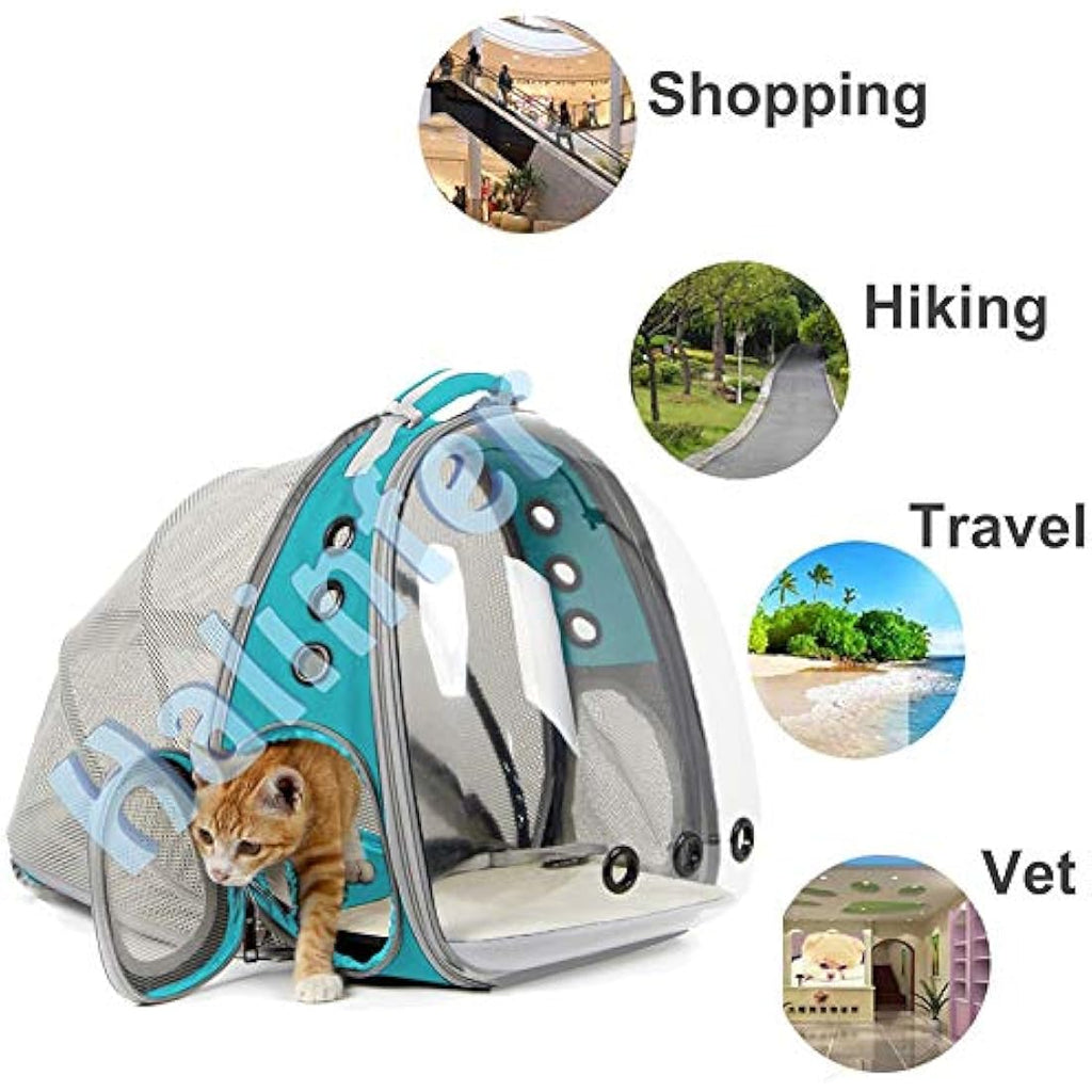 Interfashioner Expandable Cat Bubble Backpack – Clear Pet Travel Carrier
