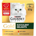 GOURMET Gold Succulent Delights Wet Cat Food - 48 x 85g Bulk Pack