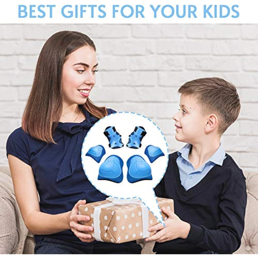 RUNDONG Kids Protective Gear Set – Knee, Elbow & Wrist Pads for Skating