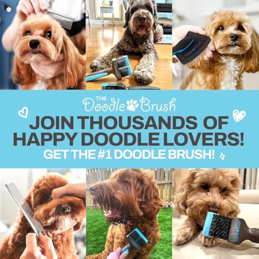 The Doodle Brush – Flexible Double Head Slicker Brush for Poodle Mixes