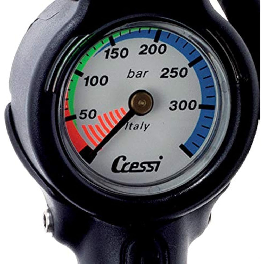 Cressi 2-Gauge Diving Console | Compass and Pressure Gauge - Black