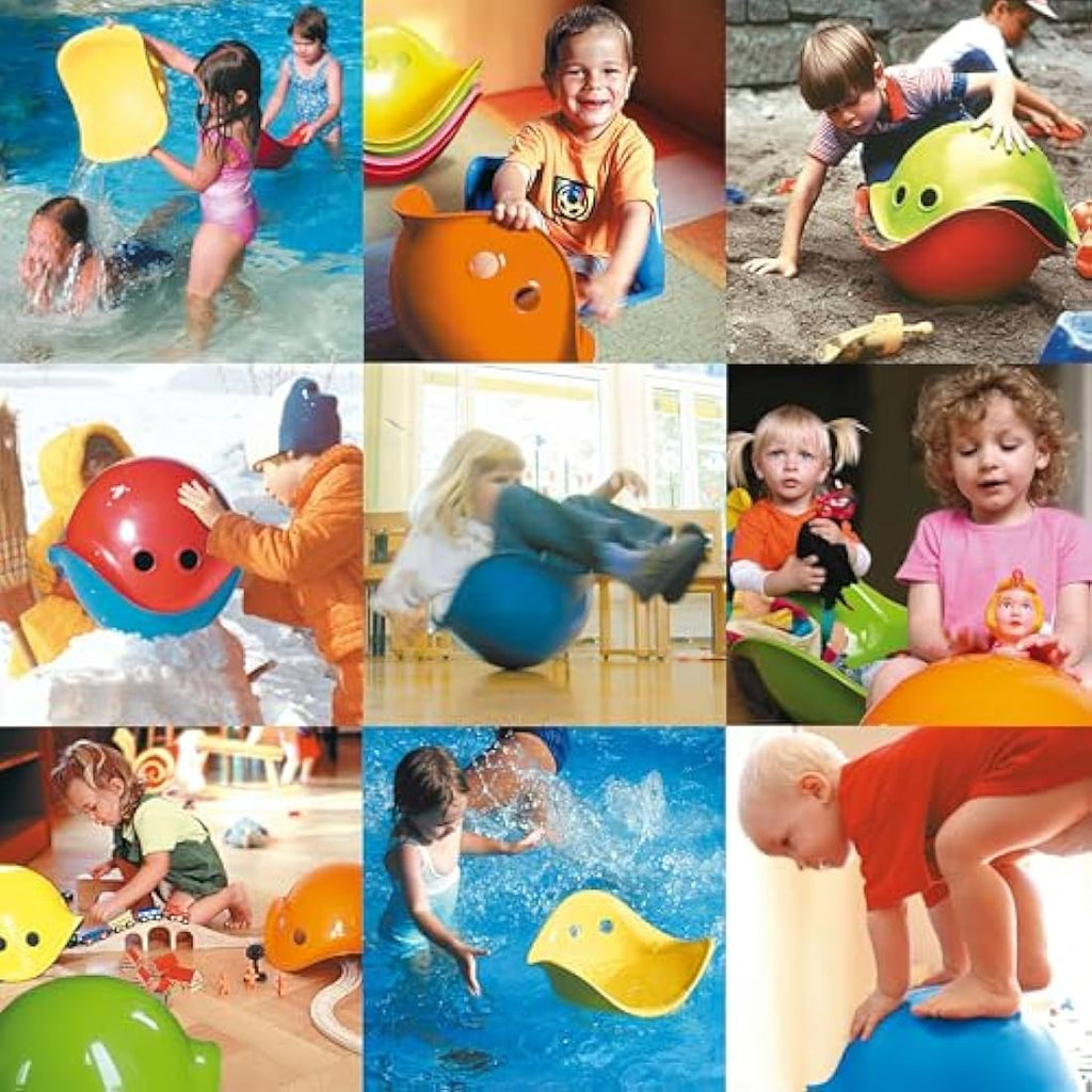 MOLUK Bilibo Open-Ended Sensory Toy – Durable Orange Motor Skills Seat
