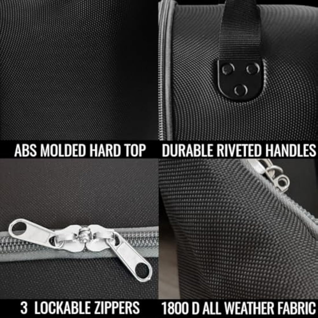 CaddyDaddy Enforcer Hard Top Golf Travel Bag - Padded 1800D with Wheels