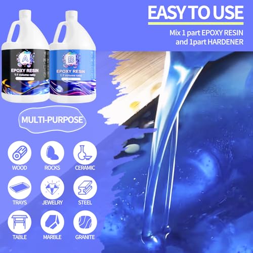 Ghguole 8.5L Epoxy Resin Kit – Clear Casting Resin for DIY Art & Crafts