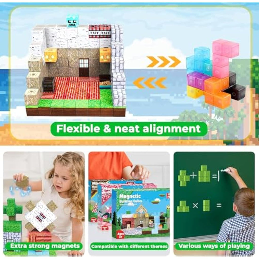 ToyUnited 150PCS Magnetic Building Blocks – STEM Sensory Construction Cubes