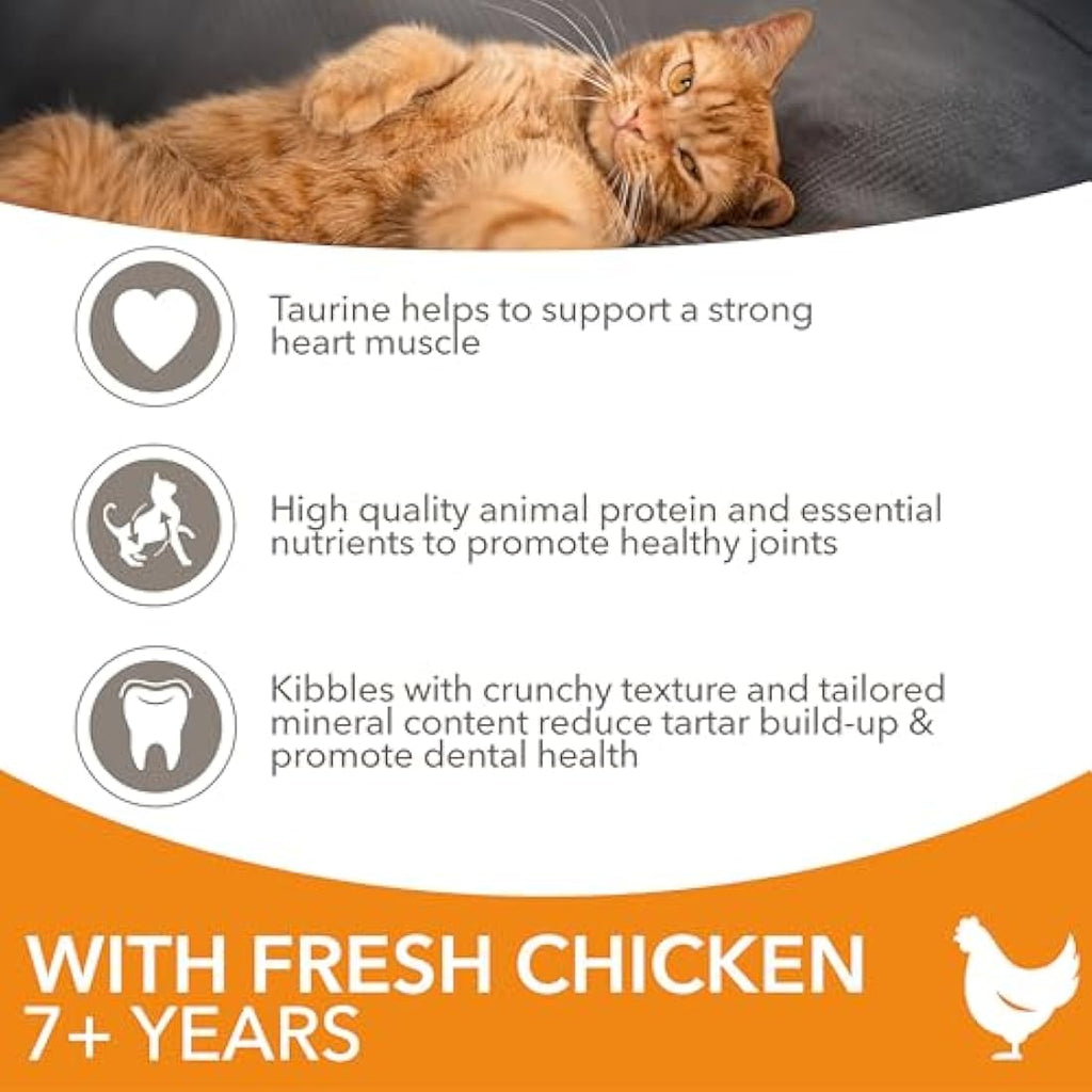 IAMS Senior Dry Cat Food – Chicken & Wheat Free – Heart Health 10kg