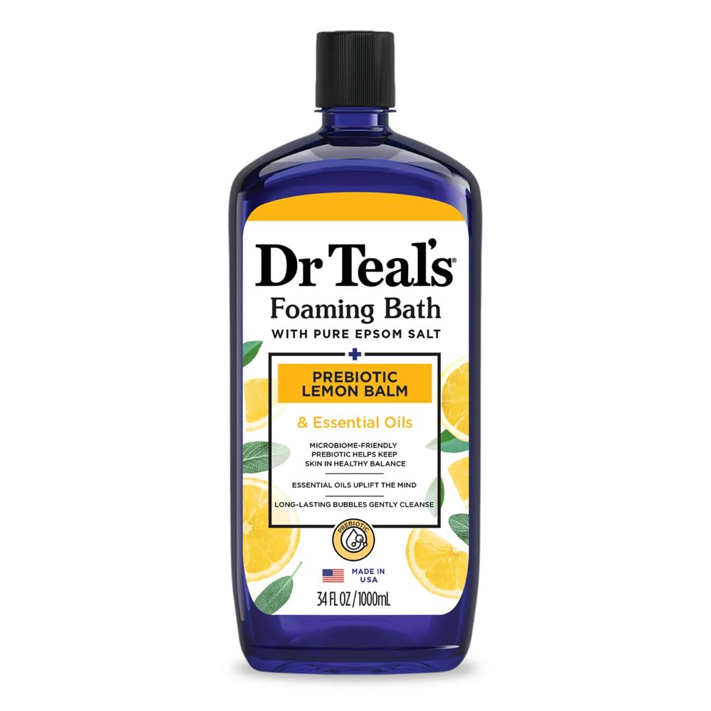 Dr Teal's Foaming Bath with Pure Epsom Salt & Prebiotic Lemon Balm 1L