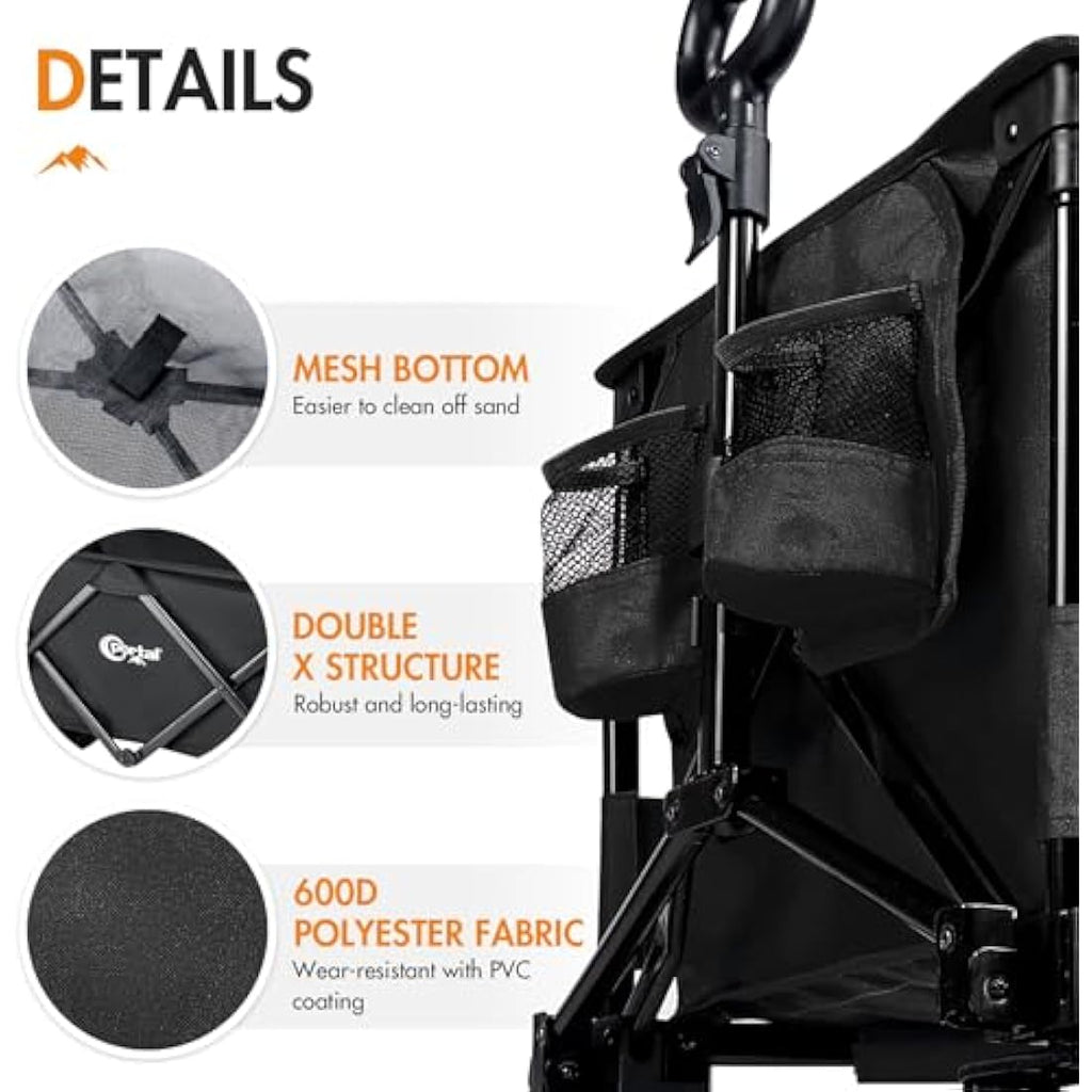 Portal 300L Heavy Duty Beach Trolley | Folding Camping Cart with Brakes
