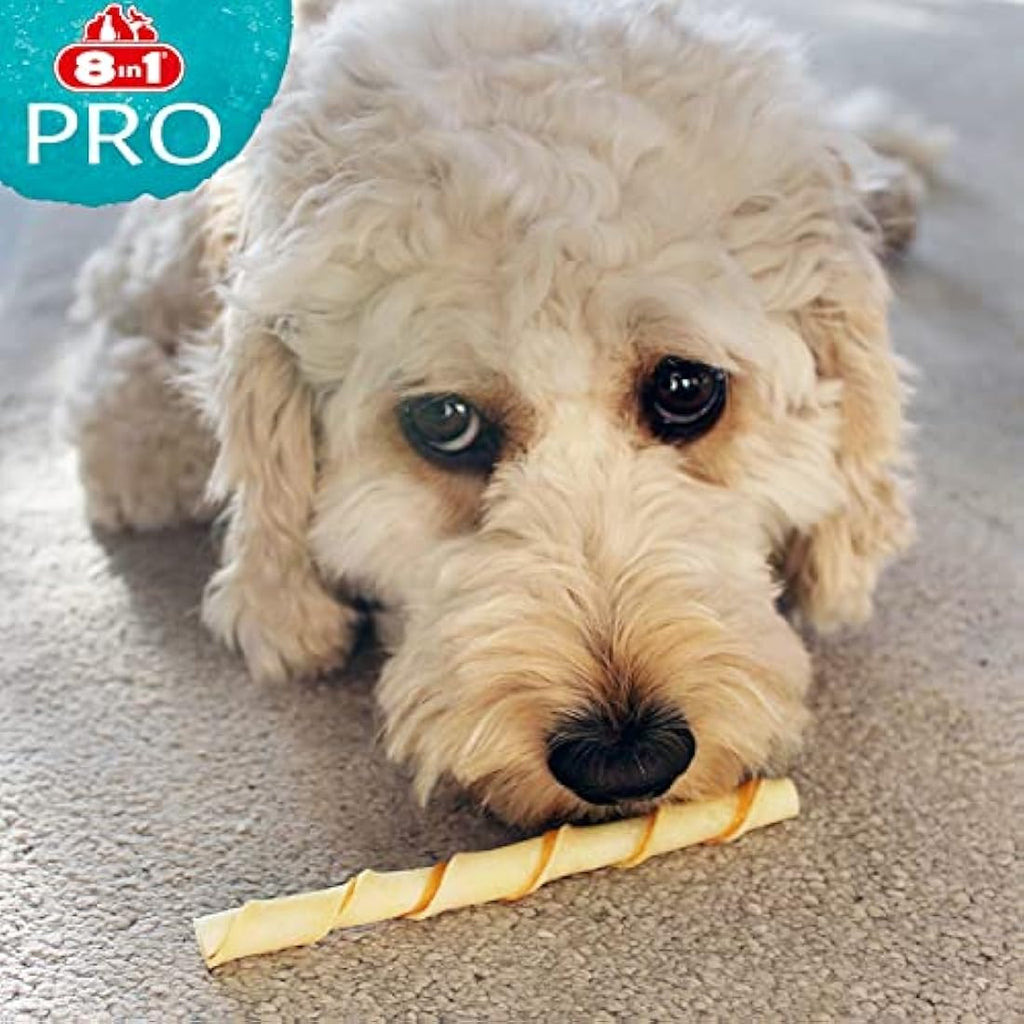 8in1 Pro Dental Twisted Sticks – Chicken & Beef Dog Chews, 35 Pack