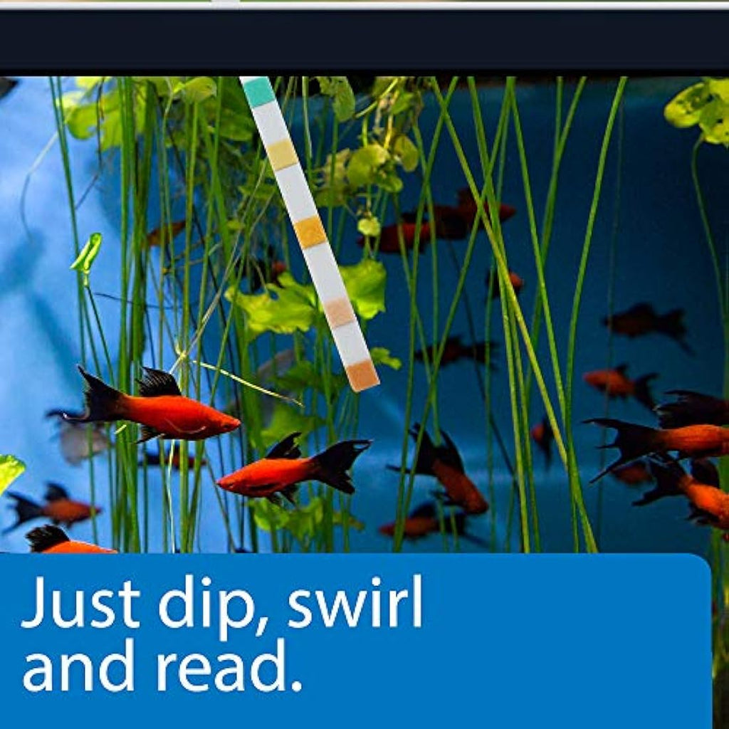 API 5-in-1 Aquarium Test Strips for Fresh and Saltwater, 4-Count