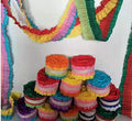 Bamboo Stick Masters Frilled Crepe Paper Streamers - 4 Pack Eco Decorations