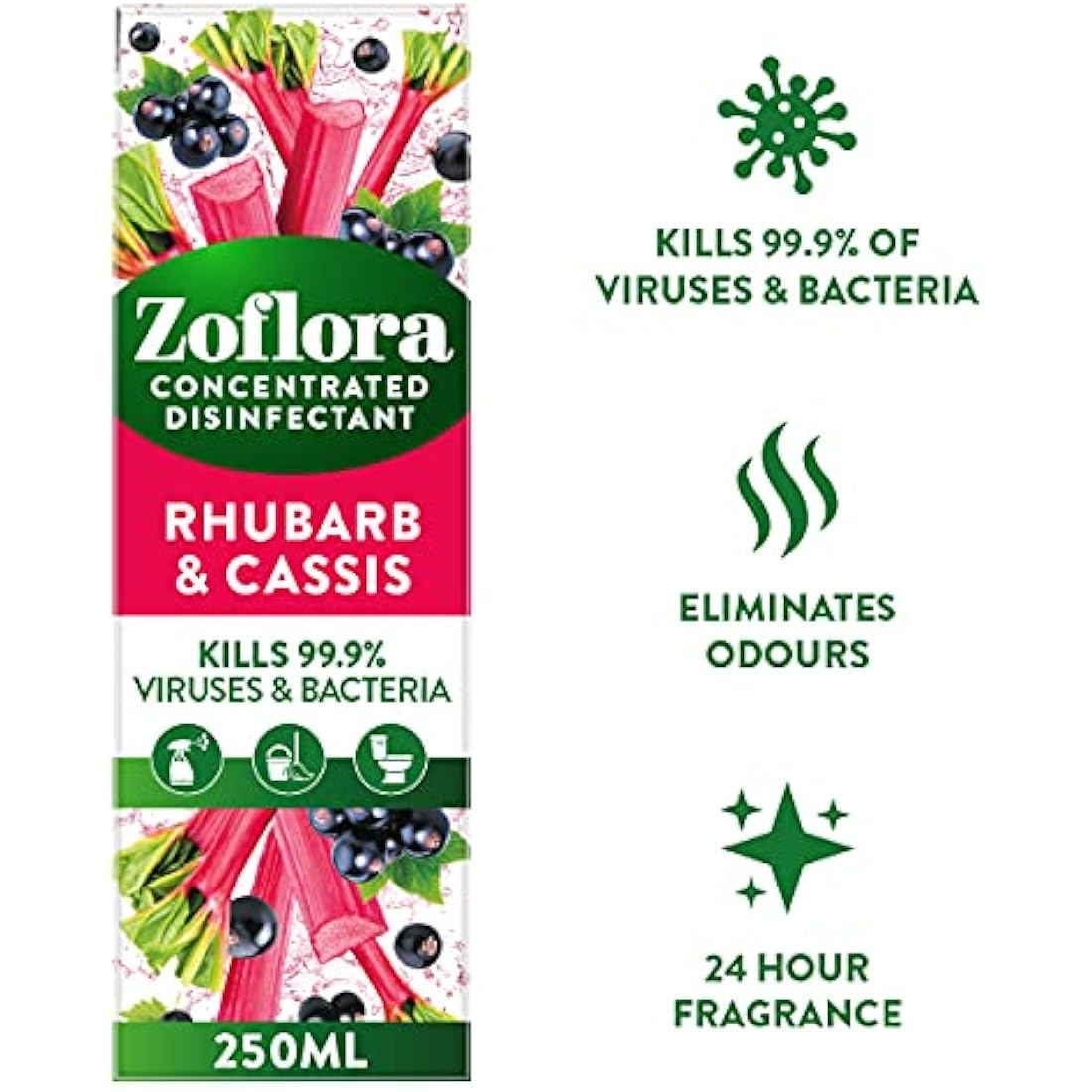 Zoflora Concentrated Disinfectant - Mixed 8 x 250ml Multi-Surface Pack